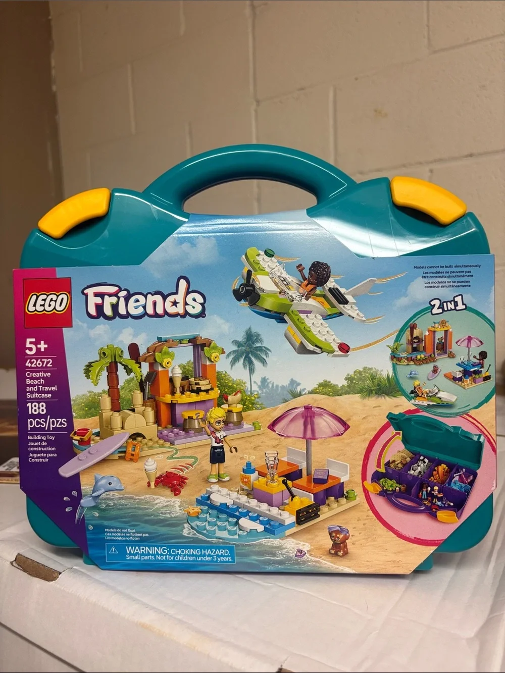 LEGO Friends Teal and Yellow Beach Travel Suitcase Playset